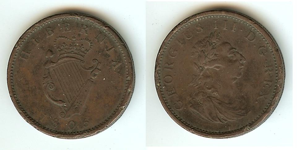 Ireland Penny 1805 EF